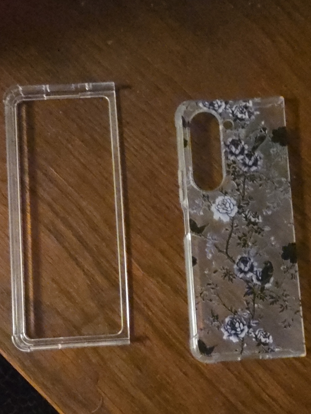 Clear Floral Protective Phone Case - Samsung Galaxy Fold5